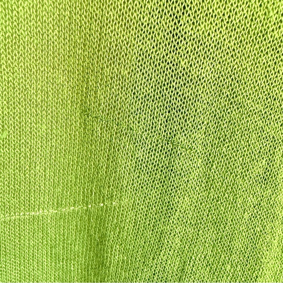 Chico’s Sheer Lime Green Kimono Cardigan Lightweight Open Front Size 2 - Picture 9 of 11